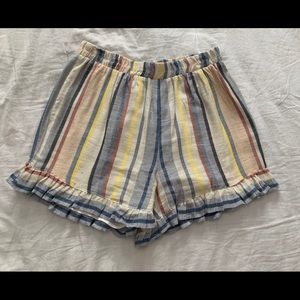 Flowy Multicolored Striped Shorts